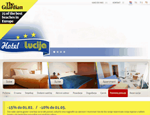 Tablet Screenshot of hotel-lucija.hr